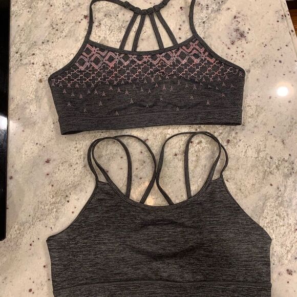Gaiam Yoga Sport Bras Lot of 2 Gray sz L NWOT - Picture 1 of 5